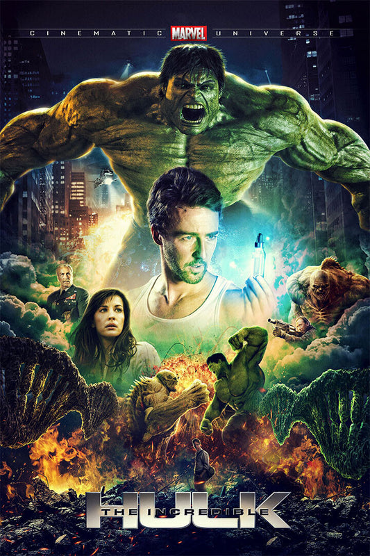 The Hulk Action Adventure Movie Poster Wall Art Print Home Wall Decor - xonomax