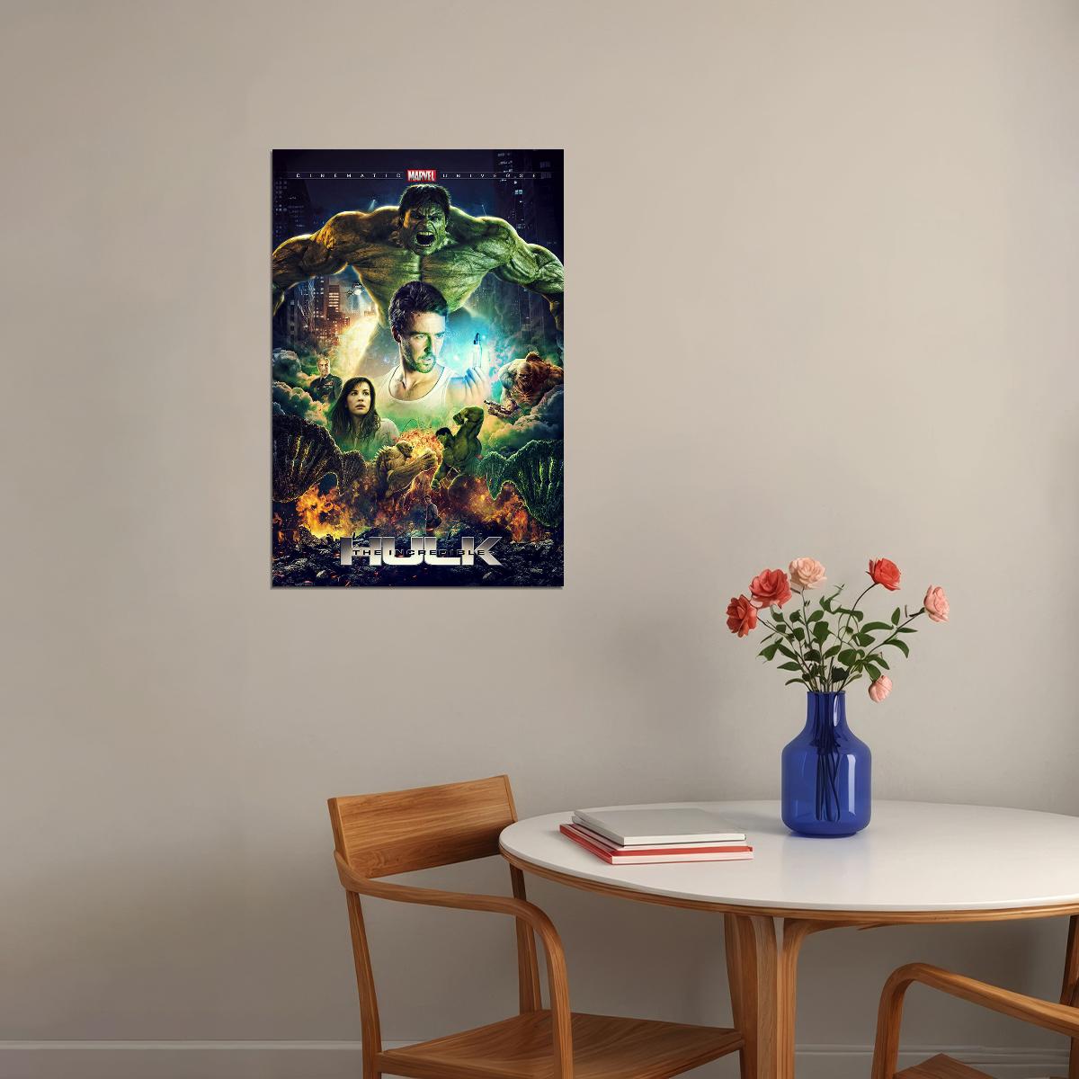 The Hulk Action Adventure Movie Poster Wall Art Print Home Wall Decor - xonomax
