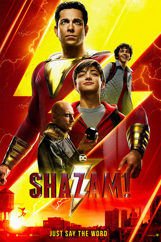 Shazam Super Hero Action Movie Poster Wall Art Print Home Wall Decor - xonomax