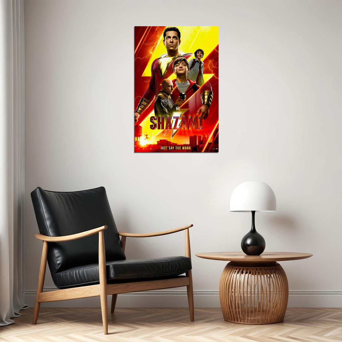 Shazam Super Hero Action Movie Poster Wall Art Print Home Wall Decor - xonomax