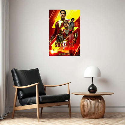 Shazam Super Hero Action Movie Poster Wall Art Print Home Wall Decor - xonomax