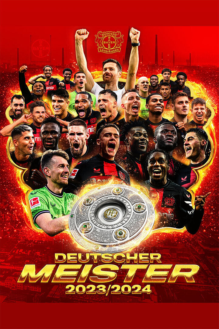 Leverkusen Team Players Champions Germany Football Sports Poster Wall Art Print Home Wall Decor - xonomax