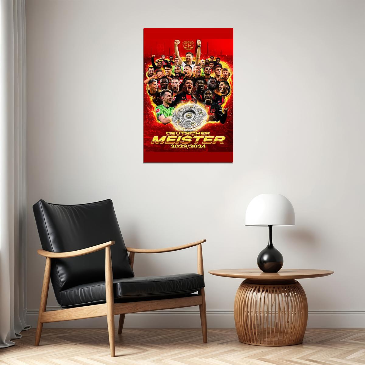 Leverkusen Team Players Champions Germany Football Sports Poster Wall Art Print Home Wall Decor - xonomax