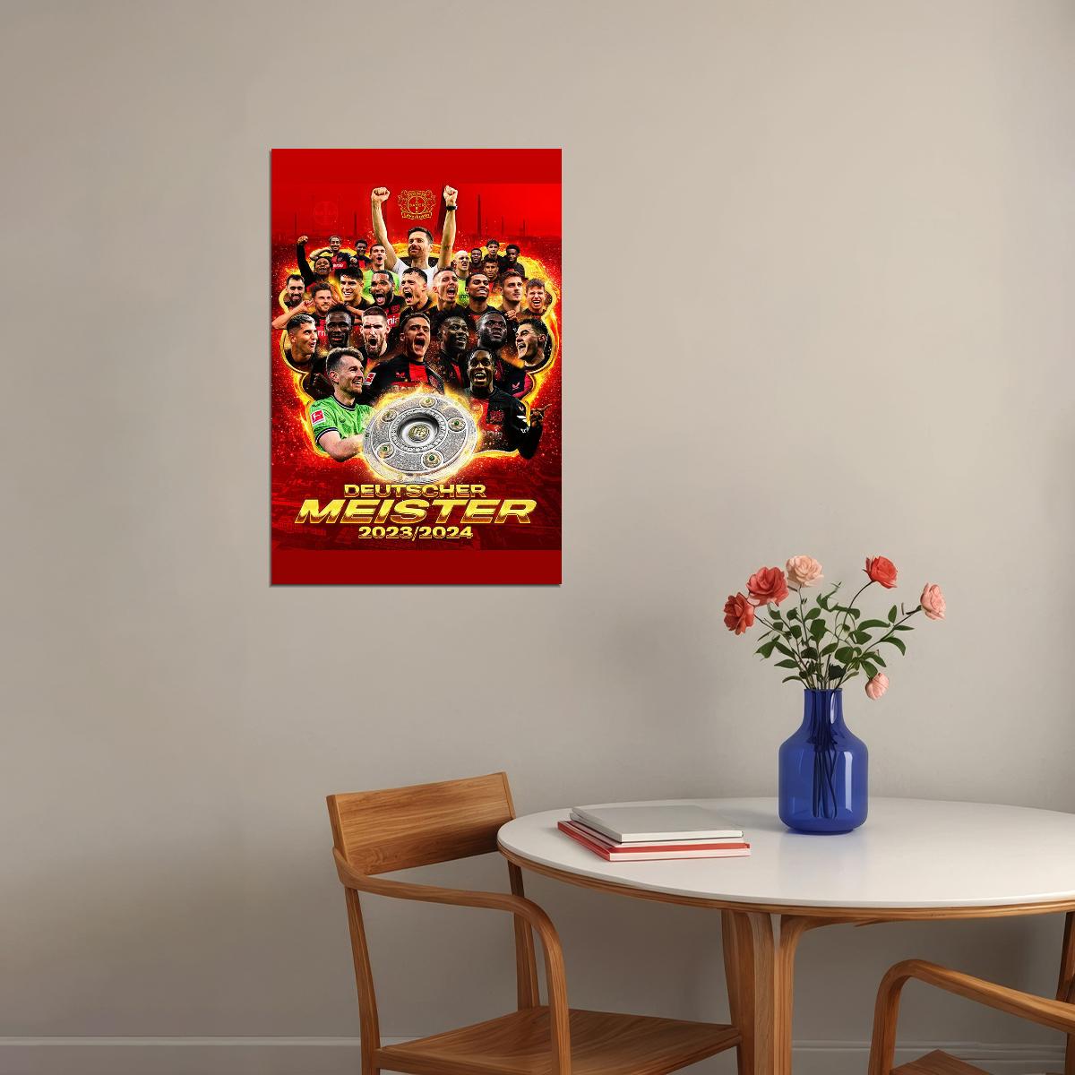 Leverkusen Team Players Champions Germany Football Sports Poster Wall Art Print Home Wall Decor - xonomax