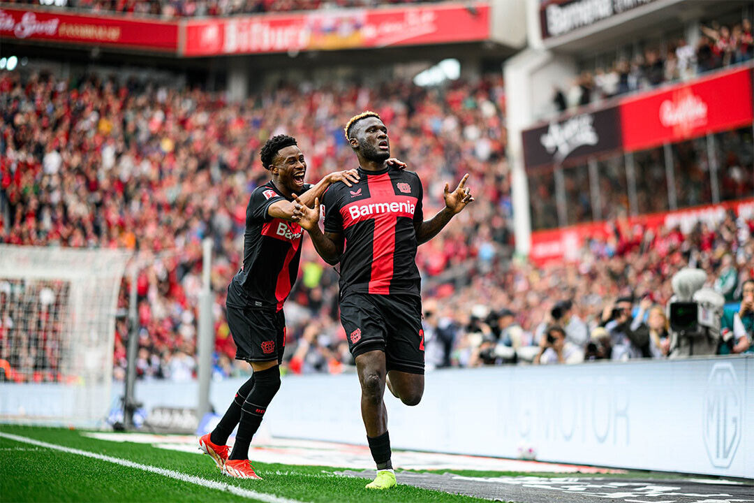 Leverkusen Victor Boniface And Nathan Tella Champions Poster Wall Art Print Home Wall Decor - xonomax