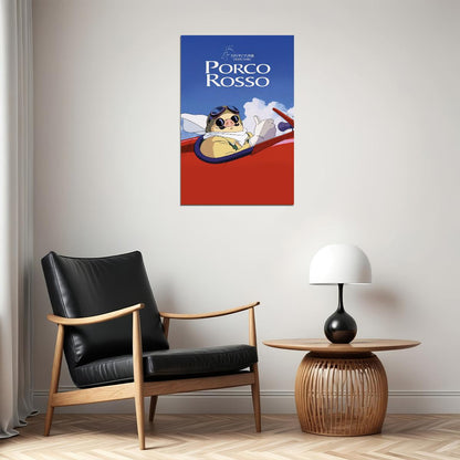Porco Rosso Adventure Comedy Fantasy Film Movie Poster Wall Art Print Home Wall Decor - xonomax
