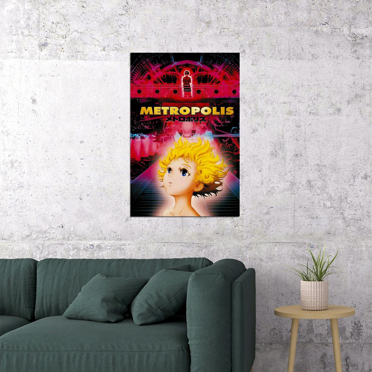 Metropolis 2001 Science Fiction Advenute Anime Film Movie Poster Wall Art Print Home Wall Decor - xonomax