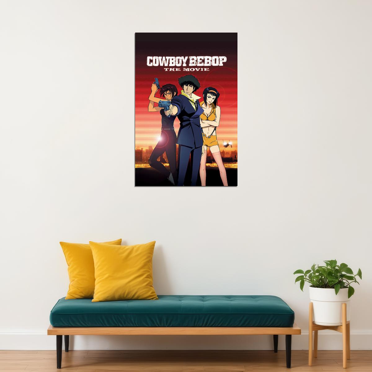 Cowboy Bebop The Movie Science Fiction Action Anime Poster Wall Art Print Home Wall Decor - xonomax