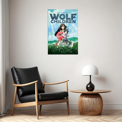 Wolf Children Drama Familty Animation Movie Film Poster Wall Art Print Home Wall Decor - xonomax