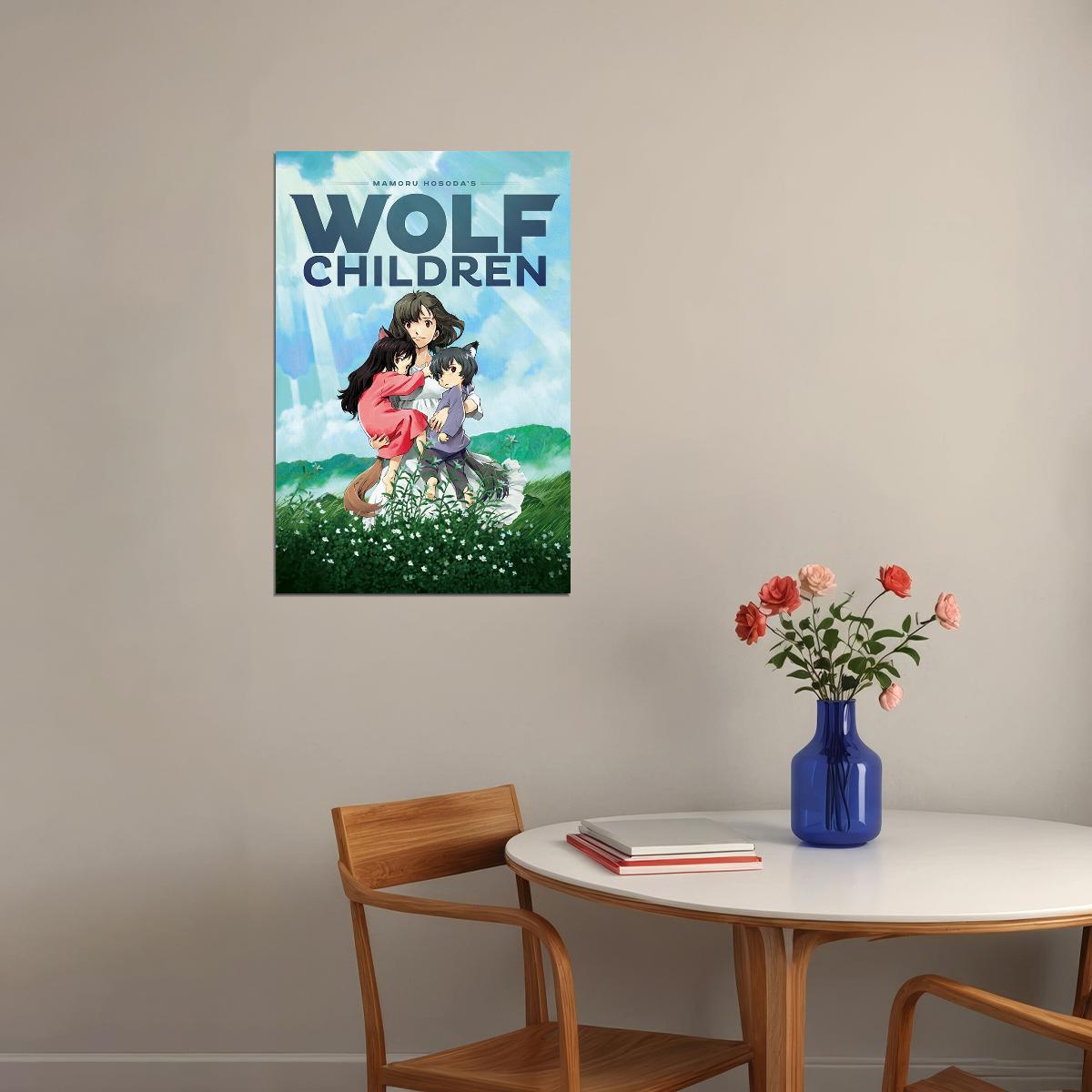 Wolf Children Drama Familty Animation Movie Film Poster Wall Art Print Home Wall Decor - xonomax