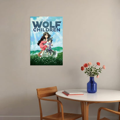 Wolf Children Drama Familty Animation Movie Film Poster Wall Art Print Home Wall Decor - xonomax