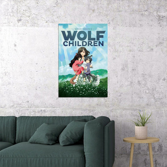 Wolf Children Drama Familty Animation Movie Film Poster Wall Art Print Home Wall Decor - xonomax