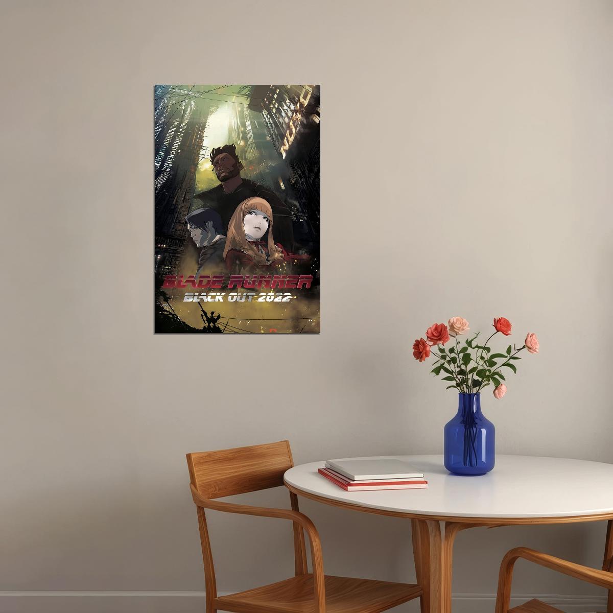 Blade Runner Black Out 2022 Science Fiction Anime Poster Wall Art Print Home Wall Decor - xonomax