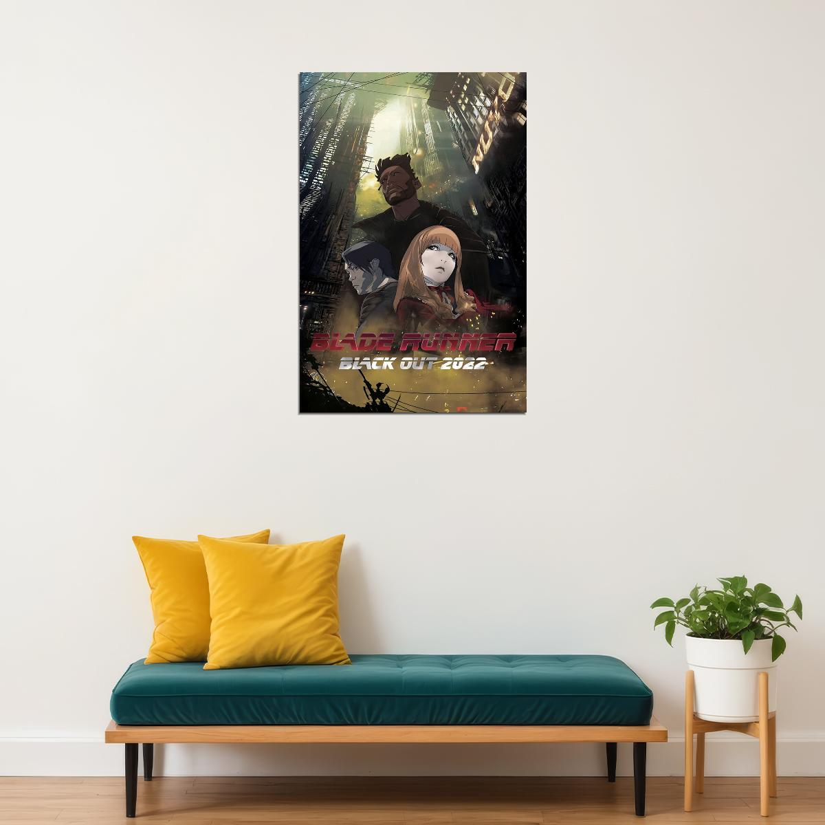 Blade Runner Black Out 2022 Science Fiction Anime Poster Wall Art Print Home Wall Decor - xonomax