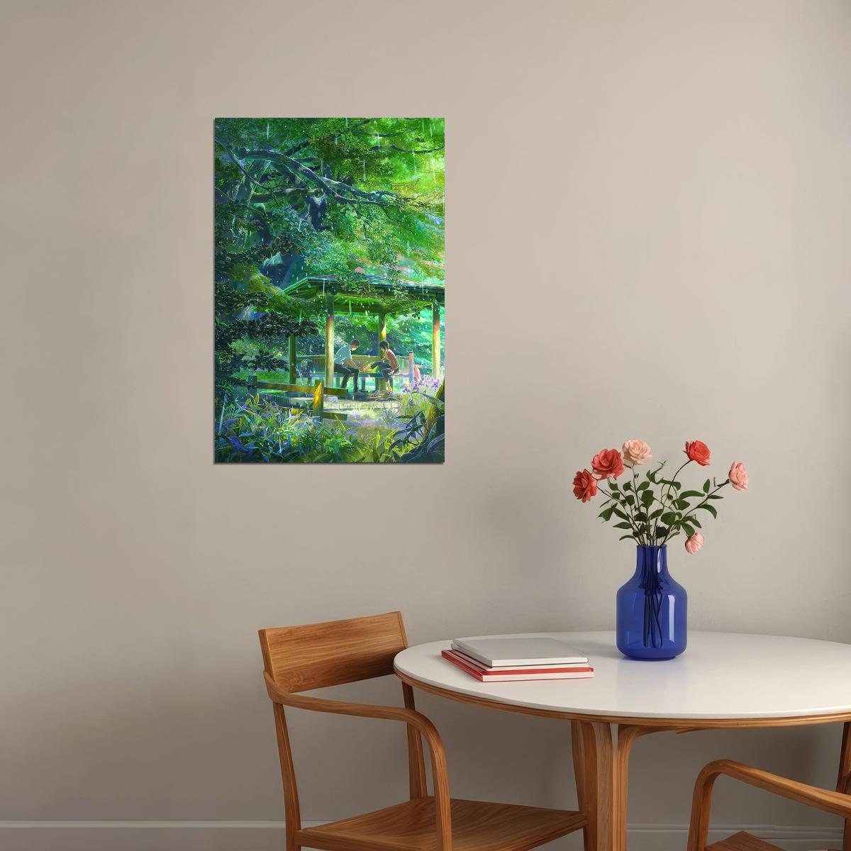 The Garden Of Words Romance Drama Japon Anime Short Film Poster Wall Art Print Home Wall Decor - xonomax