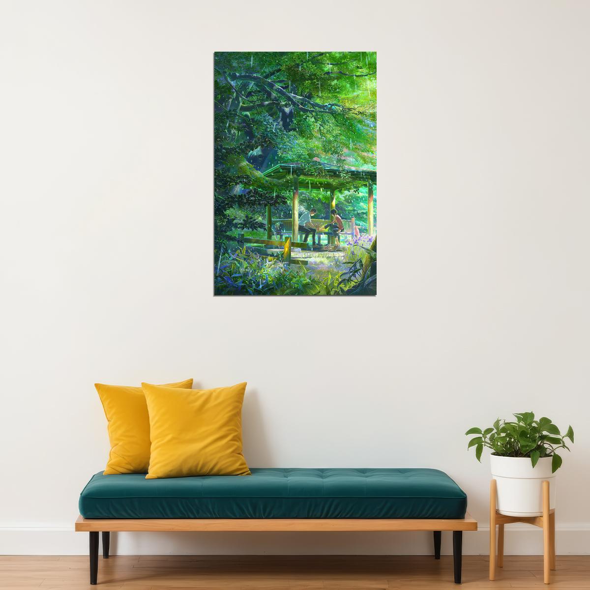 The Garden Of Words Romance Drama Japon Anime Short Film Poster Wall Art Print Home Wall Decor - xonomax