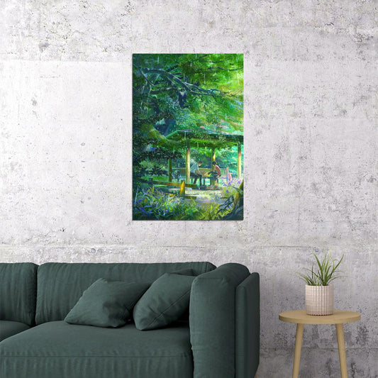 The Garden Of Words Romance Drama Japon Anime Short Film Poster Wall Art Print Home Wall Decor - xonomax