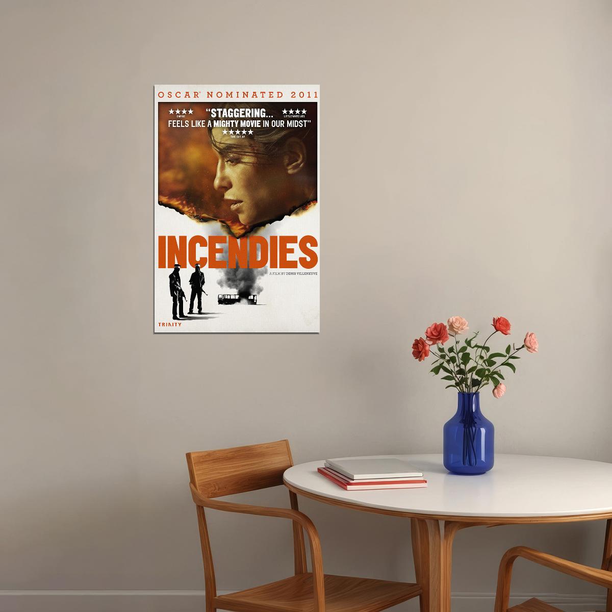 Incendies Drama Mystery War Cinema Film Movie Poster Wall Art Print Home Wall Decor - xonomax