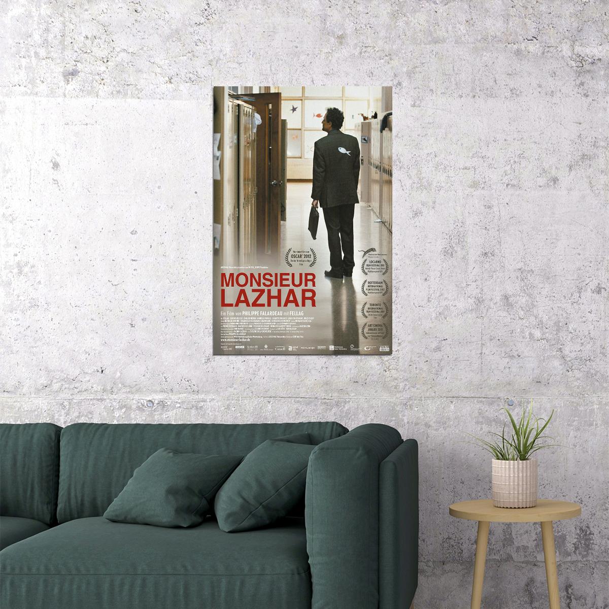 Monsieur Lazhar Comedy Drama Cinema Film Movie Poster Wall Art Print Home Wall Decor - xonomax