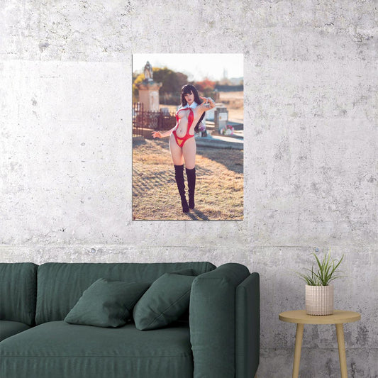 Vampirella Cosplay Hot Woman Model Beautiful Girl Poster Wall Art Print Home Wall Decor - xonomax
