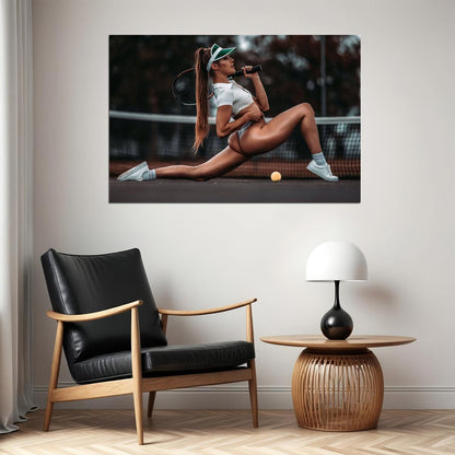 Tennis Fitness Girl Hot Sport Model Beautiful Woman Poster Wall Art Print Home Wall Decor - xonomax