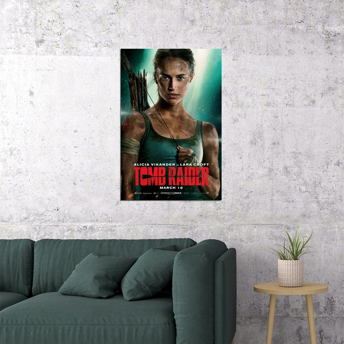 Tomb Raider Action Adventure Movie 2018 Cinema Movie Poster Wall Art Print Home Wall Decor - xonomax