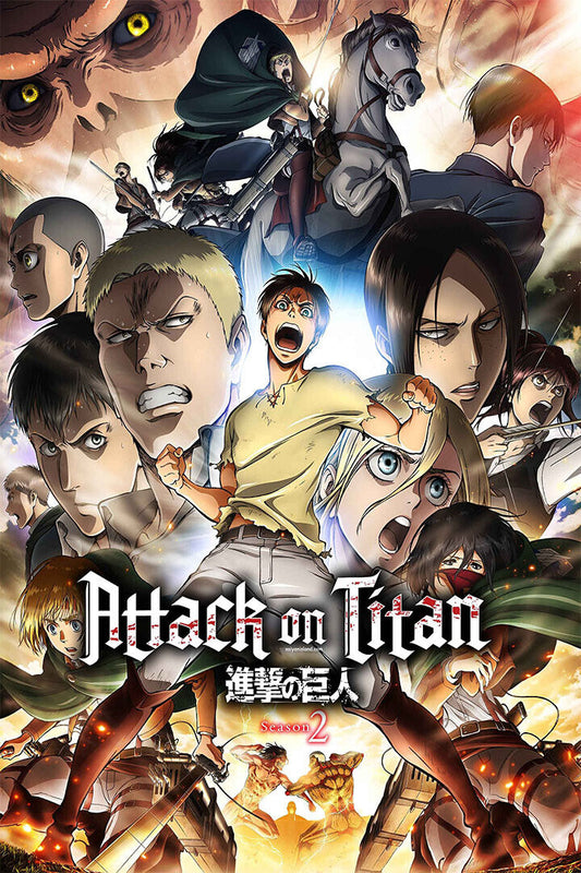 Attack On Titan Characters Adventure Anime Tv Series Poster Wall Art Print Home Wall Decor - xonomax