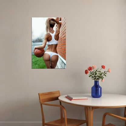 Basketball Beautiful Woman Sports Model Hot Girl Poster Wall Art Print Home Wall Decor - xonomax