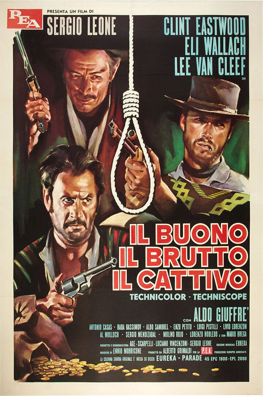 The Good The Bad And The Ugly Classic Western Cinema Poster Wall Art Print Home Wall Decor - xonomax