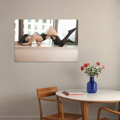 Pretty Woman Asian Fashion Model Beautiful Girl Poster Wall Art Print Home Wall Decor - xonomax
