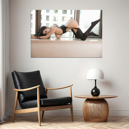 Pretty Woman Asian Fashion Model Beautiful Girl Poster Wall Art Print Home Wall Decor - xonomax