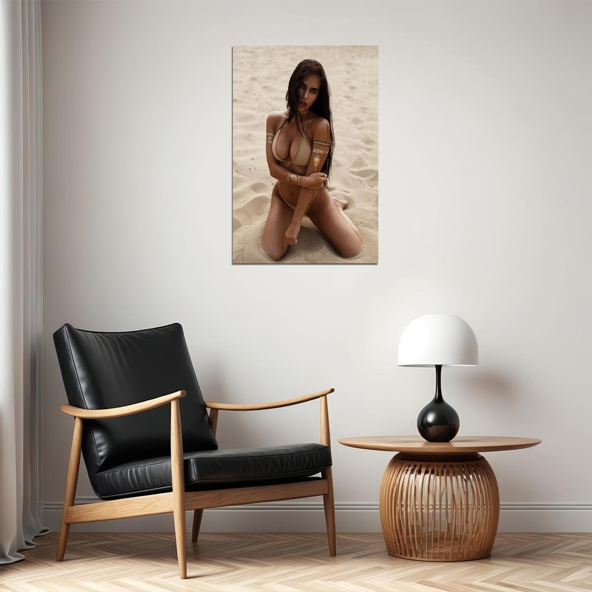 Beach Girl Fashion Hot Model Beautiful Woman Poster Wall Art Print Home Wall Decor - xonomax