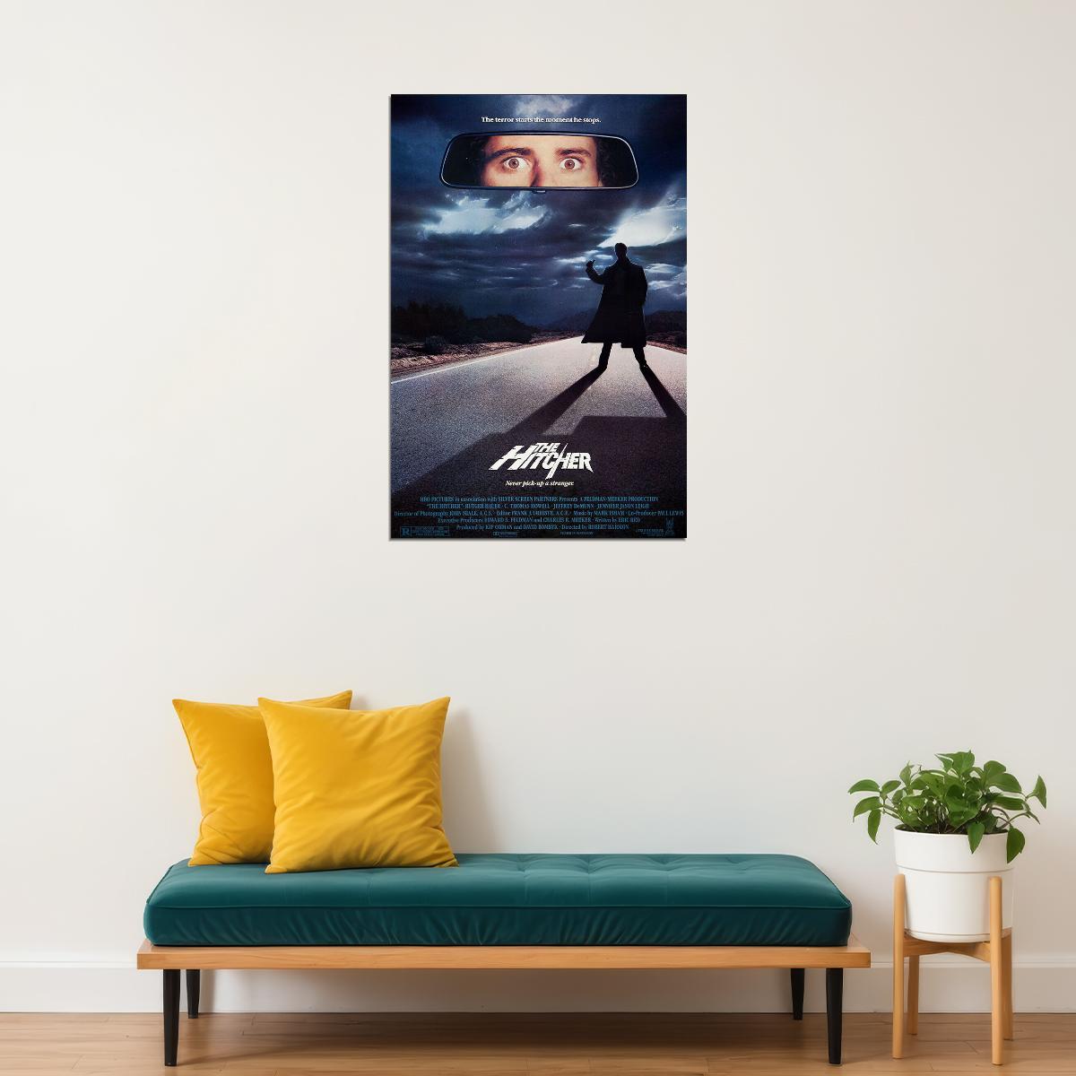 The Hitcher Thriller Action Mystery Cinema Film Movie Poster Wall Art Print Home Wall Decor - xonomax