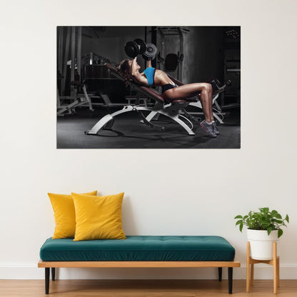 Sexy Bodybuilding Woman Athlete Hot Girl Sports Poster Wall Art Print Home Wall Decor - xonomax