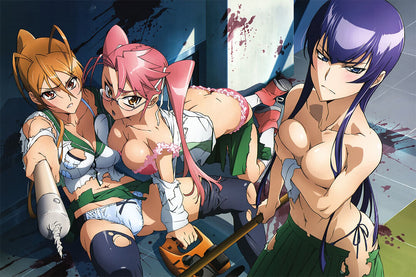 Highschool Of The Death Hot Anime Girl Tv Series Poster Wall Art Print Home Wall Decor - xonomax