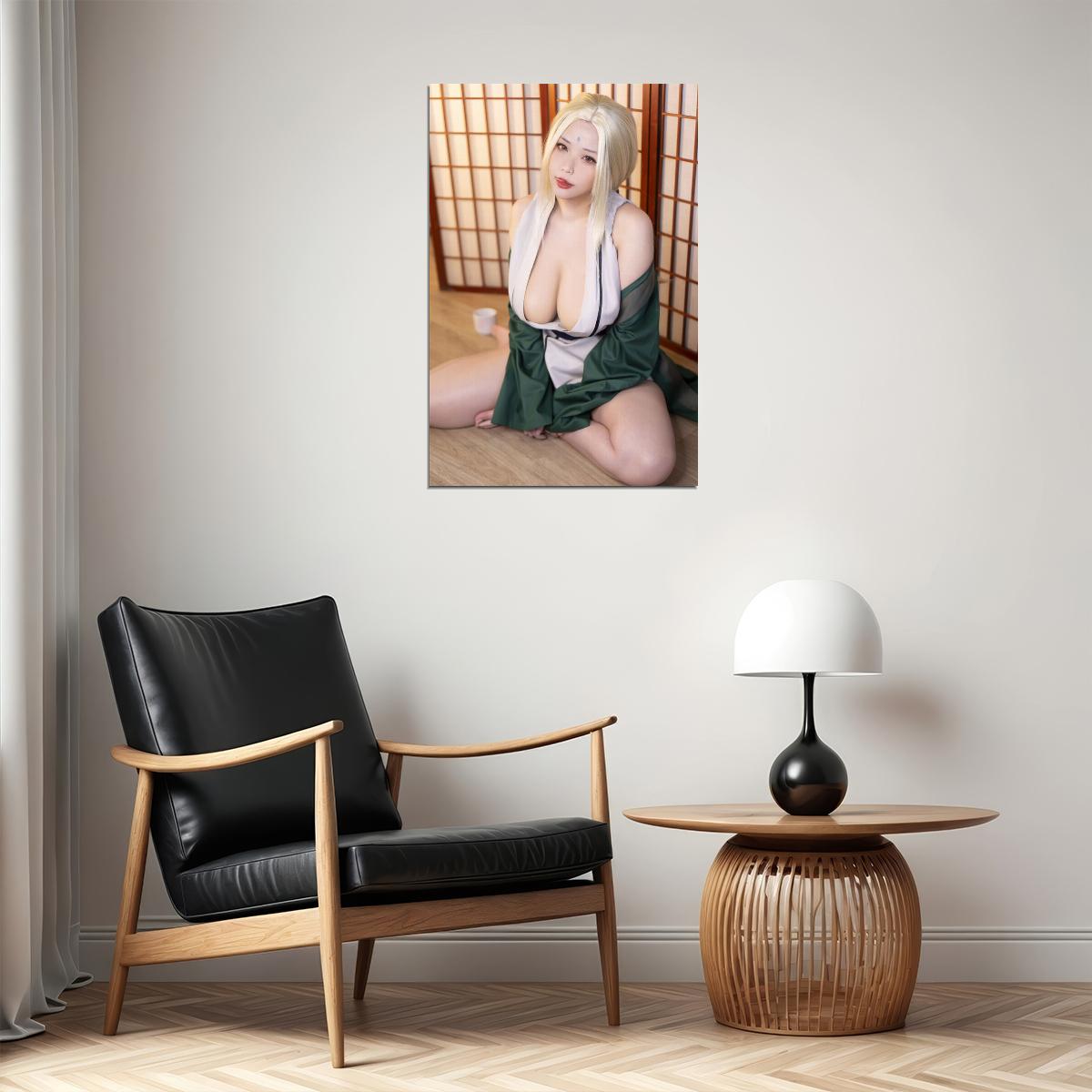 Tsunade Anime Cosplay Hot Girl Woman Beautiful Model Poster Wall Art Print Home Wall Decor - xonomax