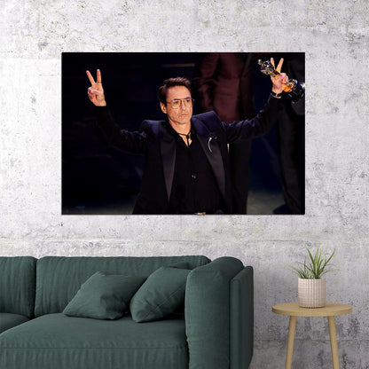 Robert Downey Jr. 2024 American Cinema Actor Gift Poster Wall Art Print Home Wall Decor