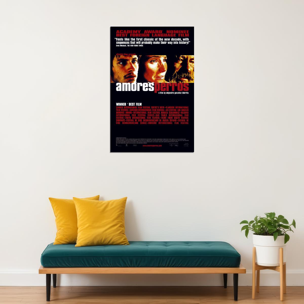 Amores Perros Drama Thriller Cinema Film Movie Poster Wall Art Print Home Wall Decor - xonomax