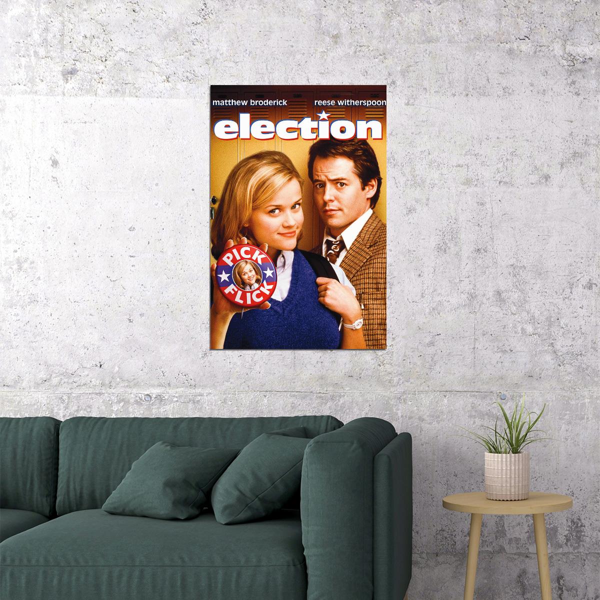 Election 1999 Comedy Romance Cinema Film Movie Poster Wall Art Print Home Wall Decor - xonomax
