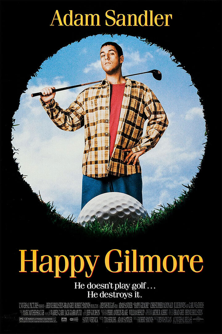 Happy Gilmore Comedy Sports Cinema Film Movie Gift Poster Wall Art Print Home Wall Decor - xonomax