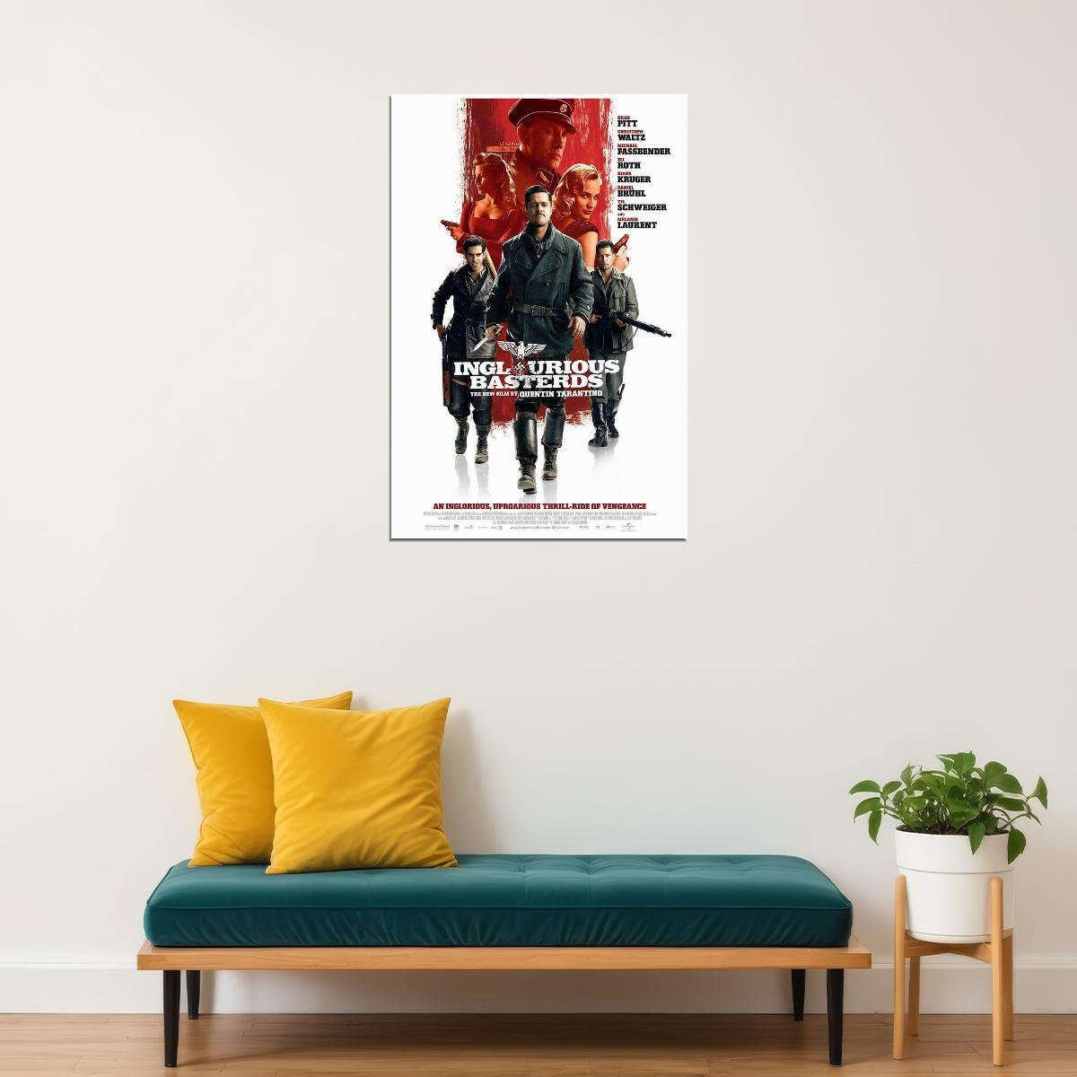 Inglorious Basterds Adventure War Movie Cinema De Poster Wall Art Print Home Wall Decor - xonomax