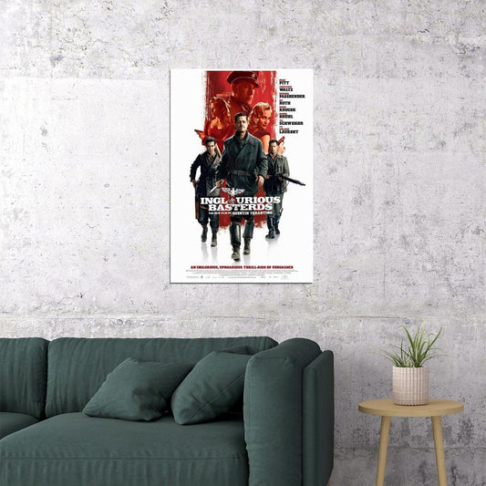 Inglorious Basterds Adventure War Movie Cinema De Poster Wall Art Print Home Wall Decor - xonomax