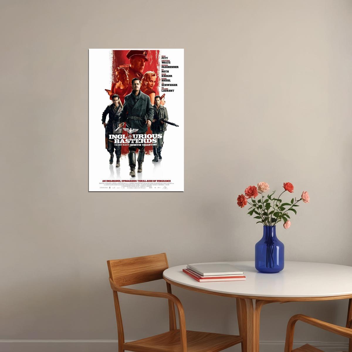 Inglorious Basterds Adventure War Movie Cinema De Poster Wall Art Print Home Wall Decor - xonomax