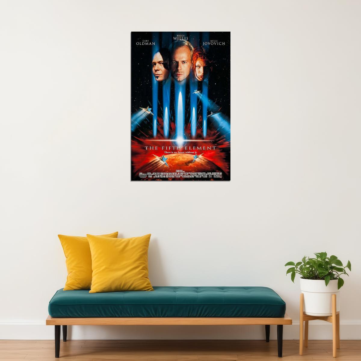 The Fifth Element Science Fiction Action Film Movie Poster Wall Art Print Home Wall Decor - xonomax