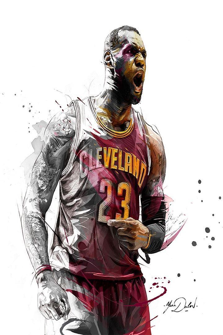 Lebron James Cleveland Basketball Player Sports Poster Wall Art Print Home Wall Decor - xonomax