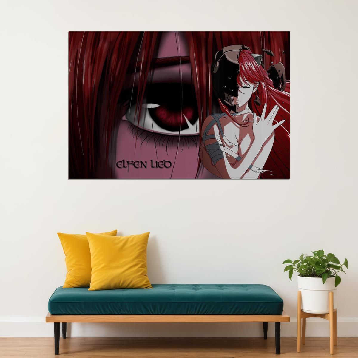 Elfen Lied Action Drama Anime Tv Series Cartoon D Poster Wall Art Print Home Wall Decor - xonomax