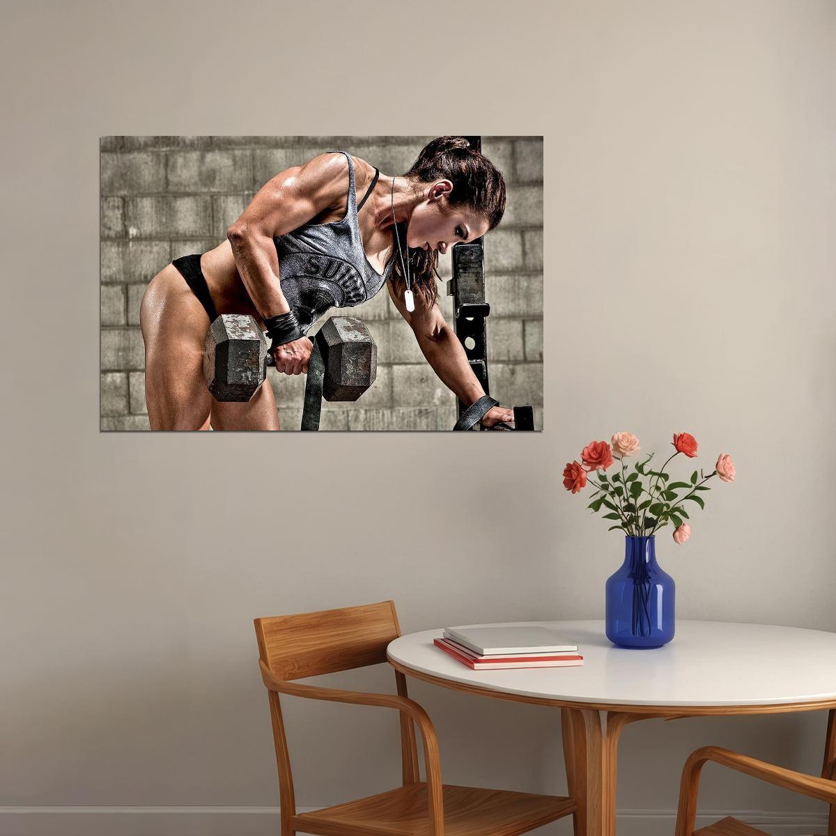 Bodybuilding Fitness Sport Athlete Woman Poster Wall Art Print Home Wall Decor - xonomax