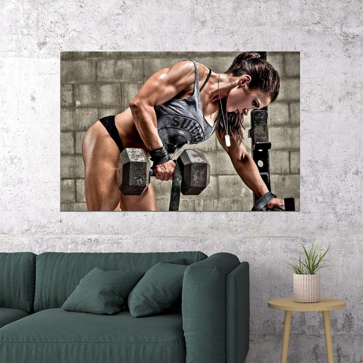 Bodybuilding Fitness Sport Athlete Woman Poster Wall Art Print Home Wall Decor - xonomax