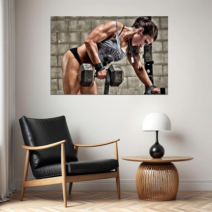 Bodybuilding Fitness Sport Athlete Woman Poster Wall Art Print Home Wall Decor - xonomax