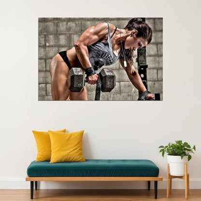Bodybuilding Fitness Sport Athlete Woman Poster Wall Art Print Home Wall Decor - xonomax